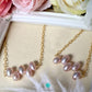 7-8mm Rice Shaped Purple Freshwater Pearl Single Bar Necklace and Bracelet-MS008-NB