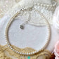 White Round Pearl Bracelet Single Strand-BT265