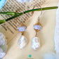 Blue Lace Agate with Baroque Pearls-EG452