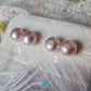 12mm Purple Button Freshwater Pearls with 925 Sterling Silver-EGM006
