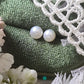 5mm White Button Freshwater Pearls with 925 Sterling Silver-EGM019