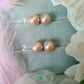 Round Purple Freshwater Pearl Stud Earring with 14K Gold Filled-EGM111