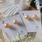Pink Freshwater Pearl Stud Earring with 14K Gold Filled-EGM113