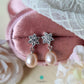 Pink Freshwater Pearl Snowflake Stud Earring-EGM127