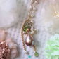 Purple Edison Pearl Focal with Peridot and Freshwater Pearls -NE367