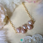 7-8mm Rice Shaped Purple Freshwater Pearl Single Bar Necklace and Bracelet-MS008-NB