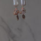 Pink Tourmaline Pearl Earring with Dangles - EG451
