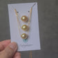 11-12mm Golden SouthSea Pearls Necklace in 925 Sterling Silver gold plated-NEM015