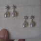 White Freshwater Pearl Snowflake Stud Earring-EGM125
