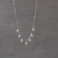 White Pearl Dangle Necklace in 925 Sterling Silver-NE363