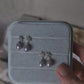 Grey Freshwater Pearl Snowflake Stud Earring-EGM126