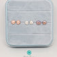 7mm Natural Freshwater Keshi Pearl Stud Earrings Pink-EGM033