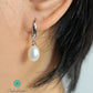 8x9mm Freshwater Pearl Drop Earrings White-EGM043