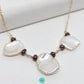 Petal Shaped Freshwater Pearls Petals White Pendant Necklace-NE306