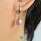 8x9mm Freshwater Pearl Drop Earrings Purple-EGM045