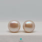 12mm Pink Button Freshwater Pearls with 14K Gold Filled-EGM001