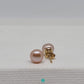 5mm Pink Freshwater Pearls Button in 14K Gold Filled Stud Base-EGM010