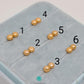 4-4.5mm Natural Freshwater Pearl Button Stud Earrings Golden Yellow-EGM053