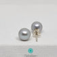6.5-7mm Silver Akoya Pearl Round Stud Earring-EGM064