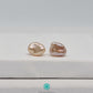 8-10mm Natural Freshwater Keshi Pearl Stud Earrings Pink-EGM079